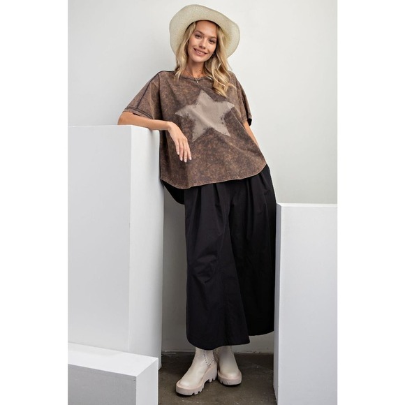 easel Tops - Star Mineral Washed Top - Regular and Plus